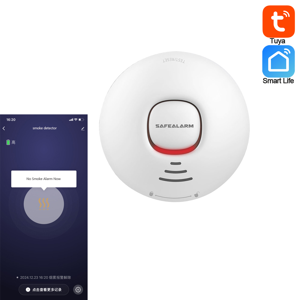 Smart Home Notifications - 1 قطعة كاشف الدخان إنذار الحريق