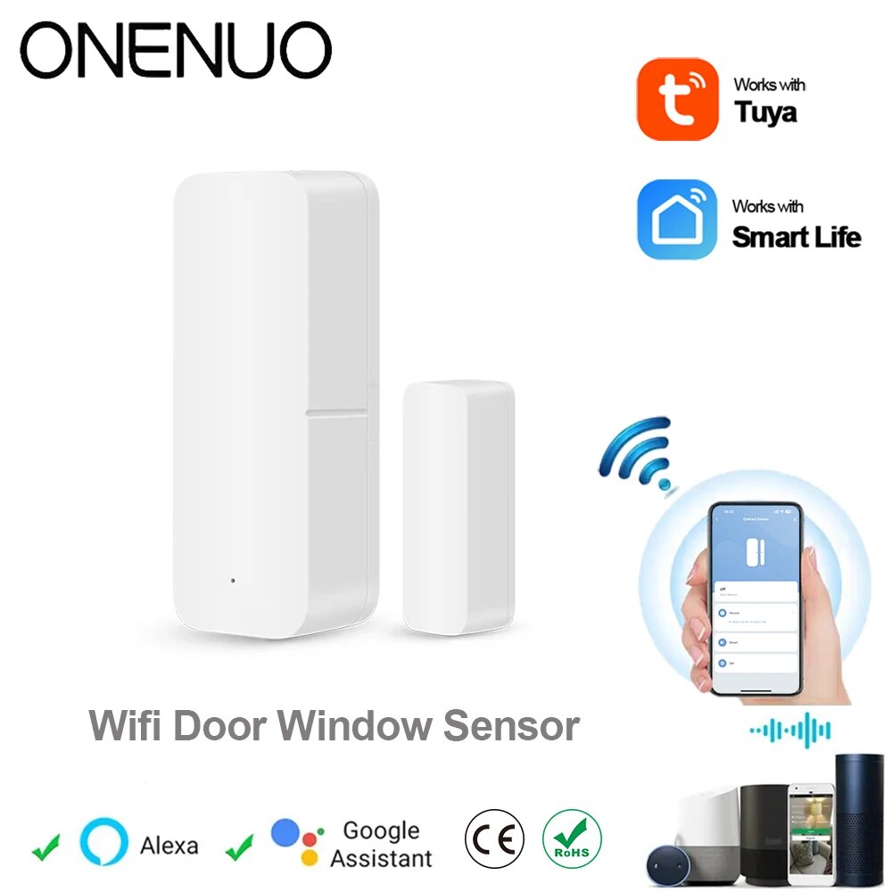 Smart Home Notifications - ONENUO Tuya Smart WiFi Door Sensor