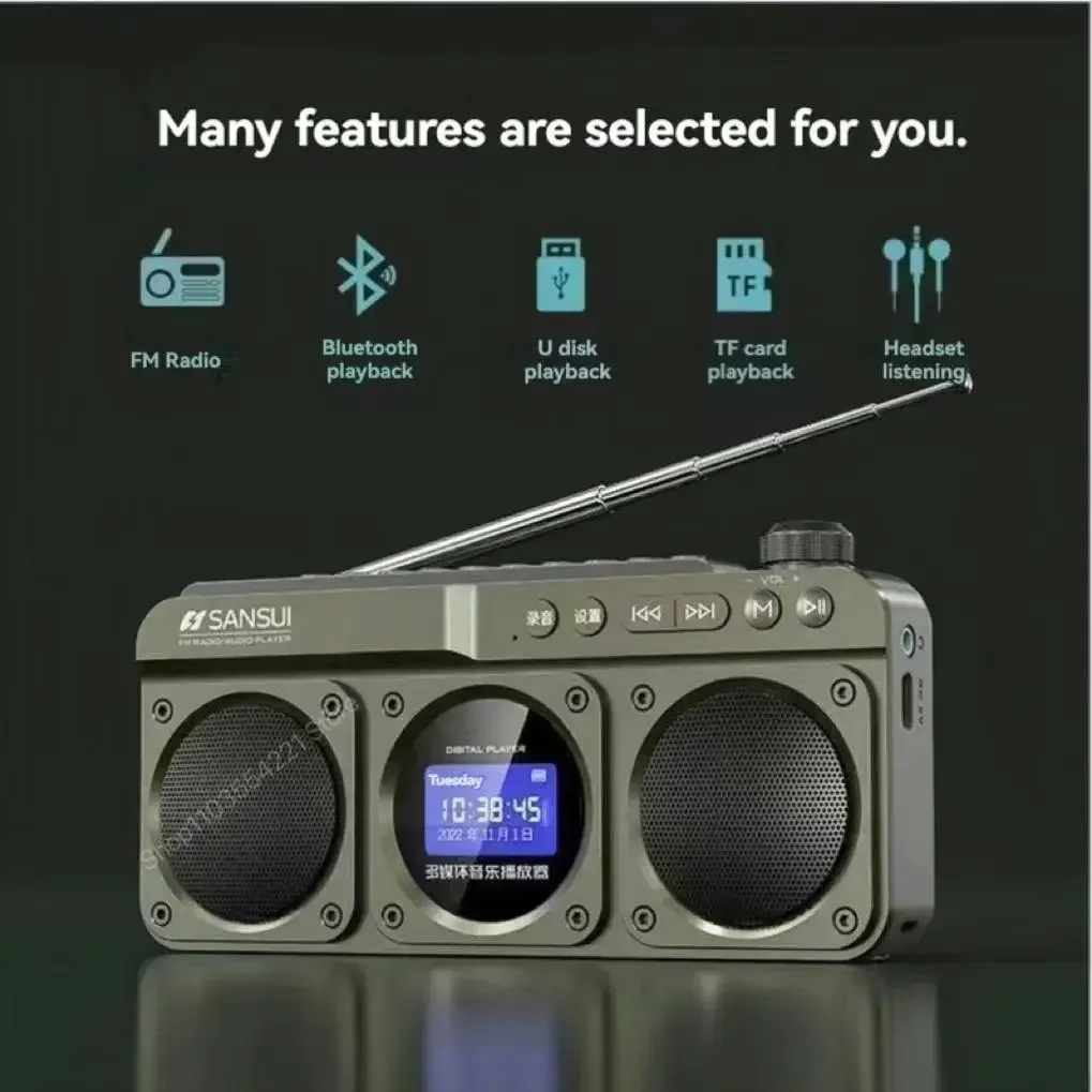 SANSUI F28 مكبر صوت مزدوج لاسل - مراجعة Smart Elderly Home وسعره
