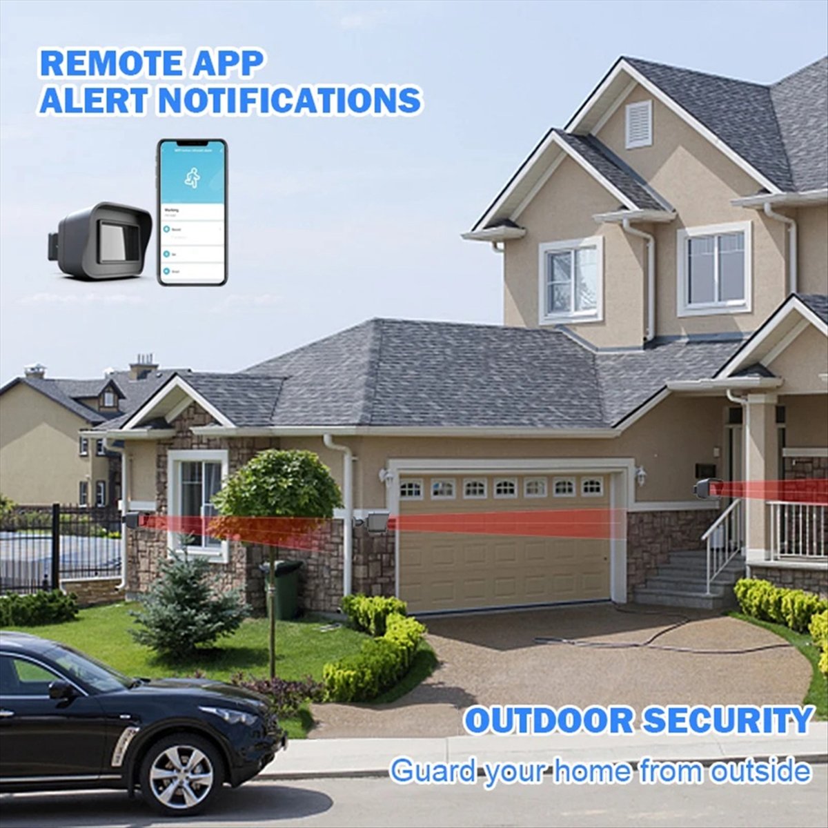 نظام أمان منزلي ذكي خارجي مطوّ - مراجعة Smart Home Notifications وسعره