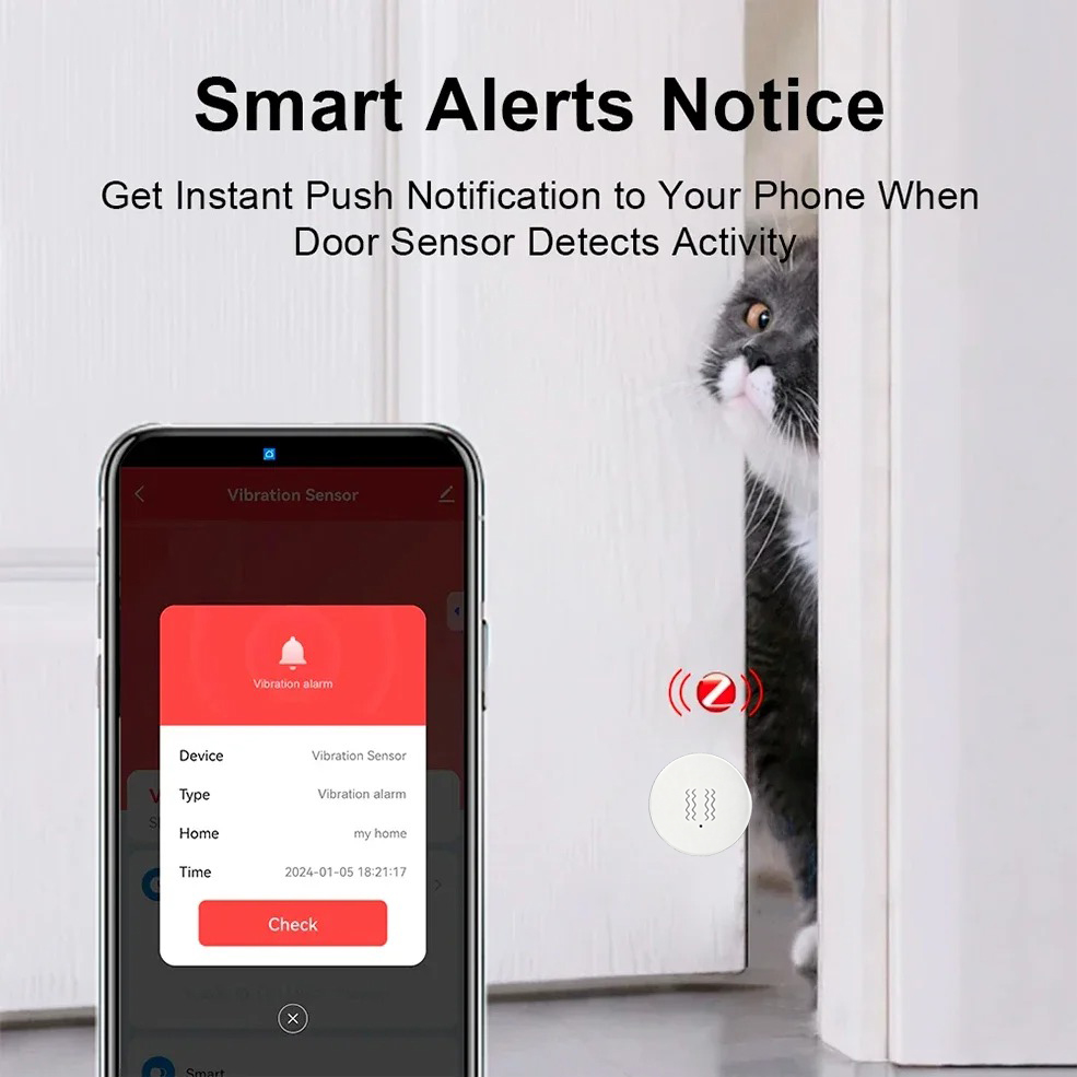 مستشعر اهتزاز ذكي من تويا زيجب - مراجعة Smart Home Notifications وسعره