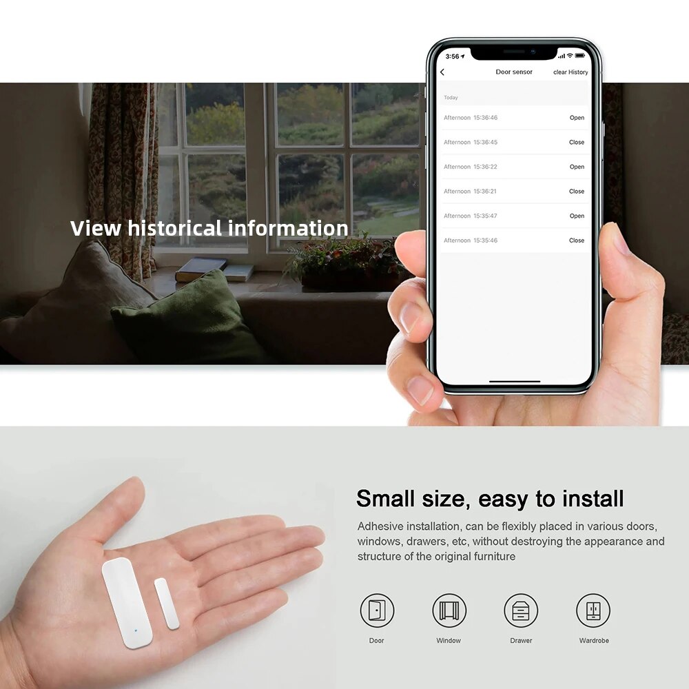 ONENUO Tuya Smart WiFi Door Se - مراجعة Smart Home Notifications وسعره